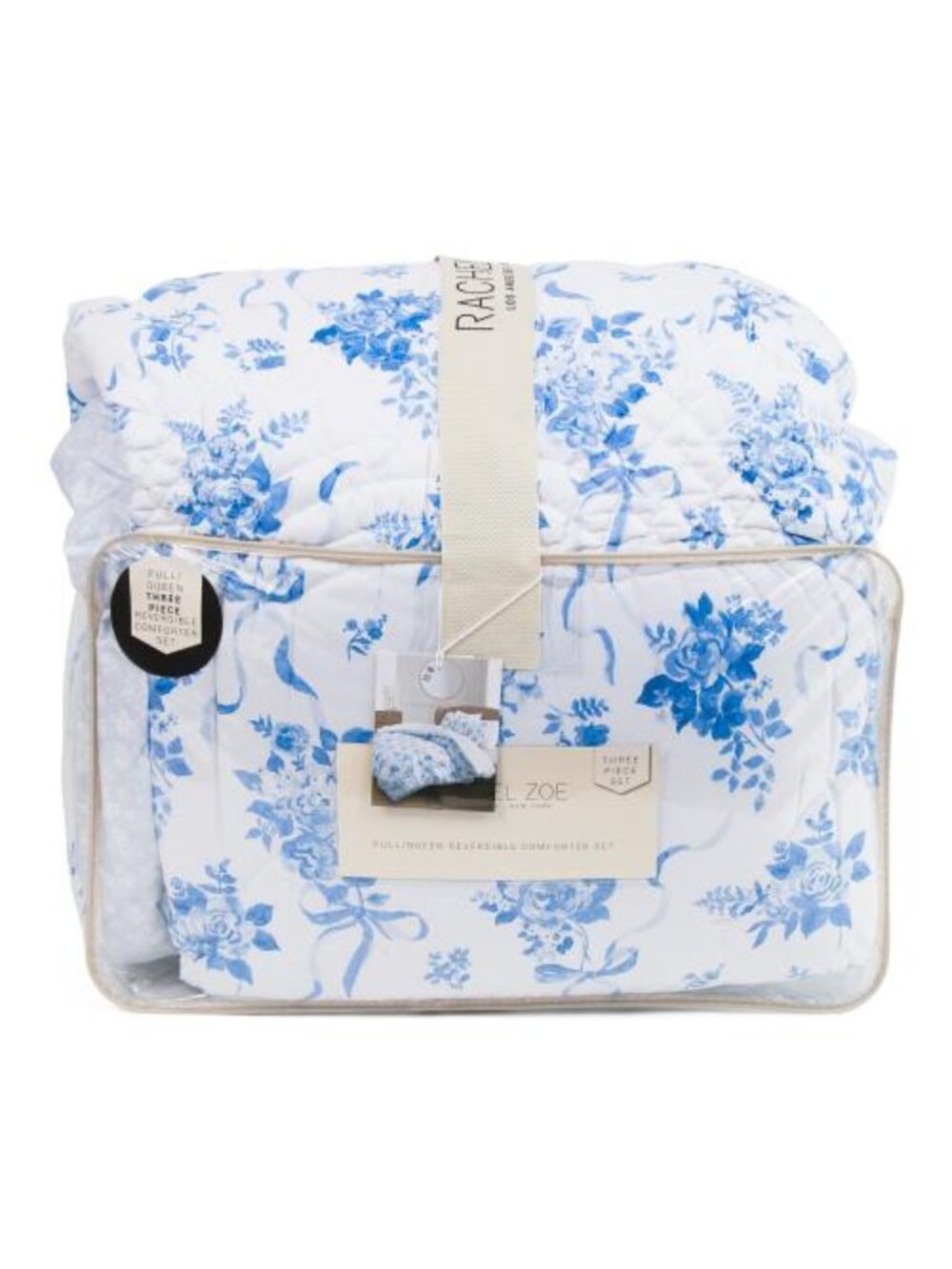 RACHEL ZOE 3pc Floral Sheared Comforter Set